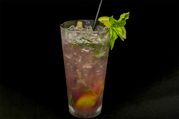 Watermelon Pomegranate Basil Fizz